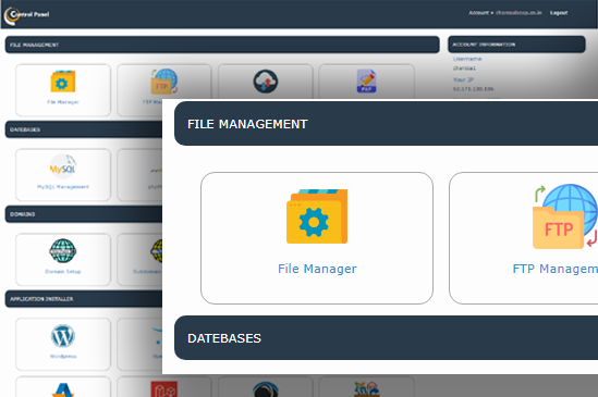 Custom control panel 